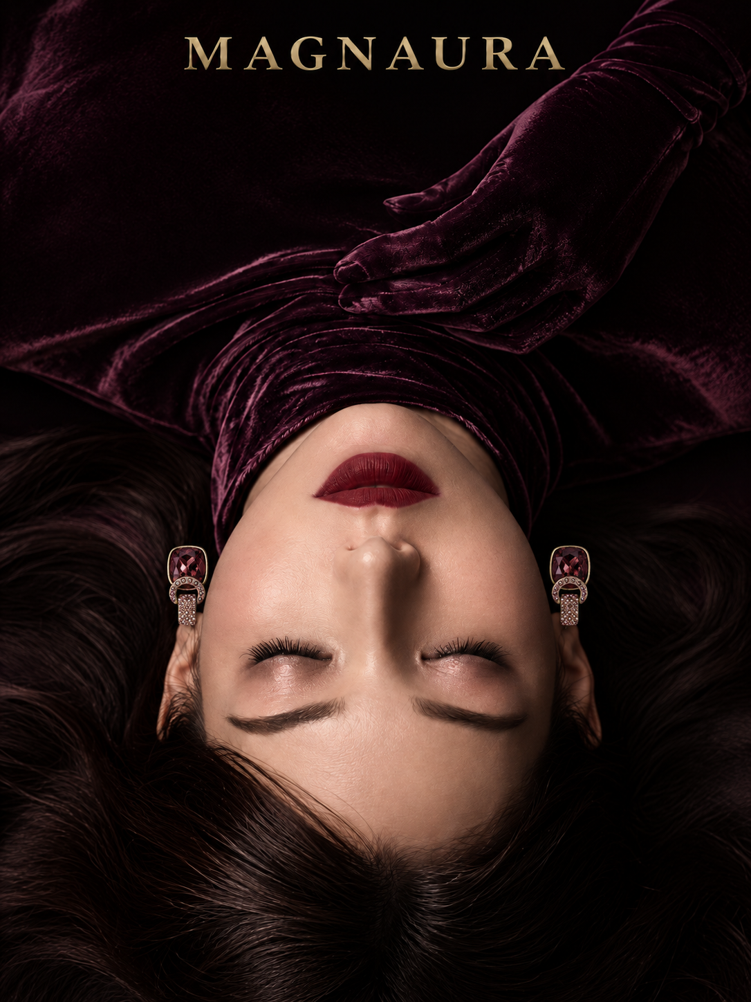 The Cognac Crescent Studs — editorial styling